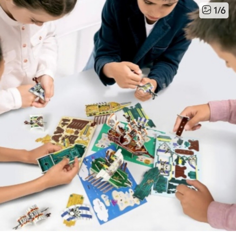 12 Pirate 3d Kids Puzzle Set boats ships